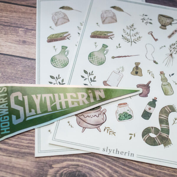 slytherin hogwarts sticker sheet rebekah heffington creations