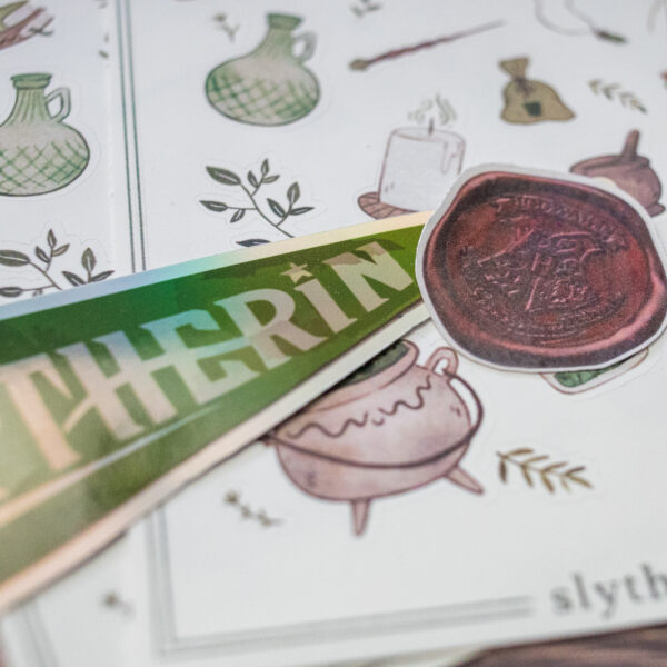 slytherin hogwarts sticker sheet rebekah heffington creations