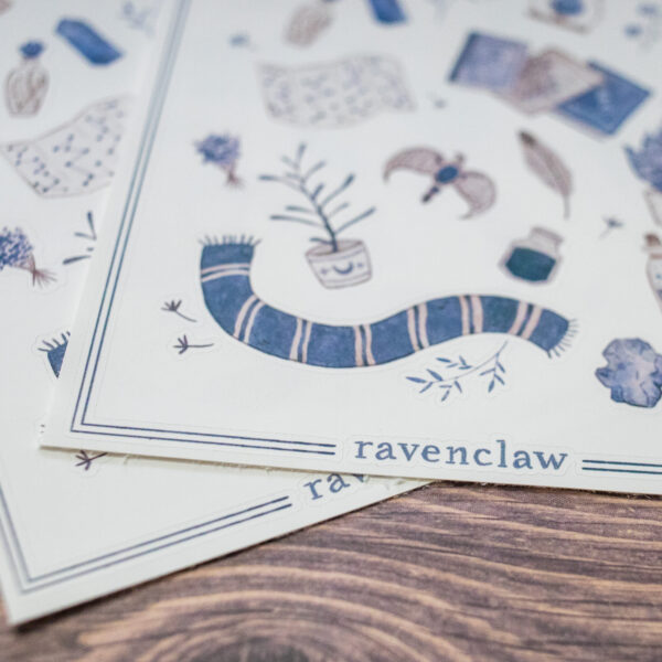 ravenclaw hogwarts sticker sheet rebekah heffington creations