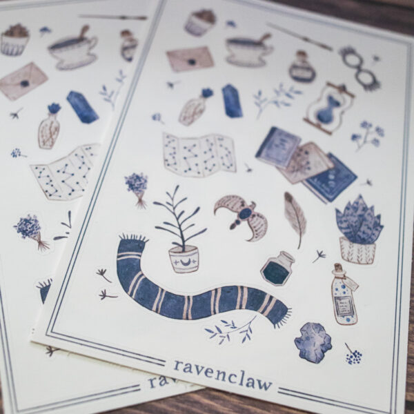 ravenclaw hogwarts sticker sheet rebekah heffington creations