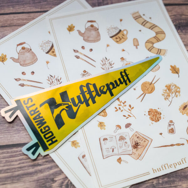 hufflepuff hogwarts sticker sheet rebekah heffington creations