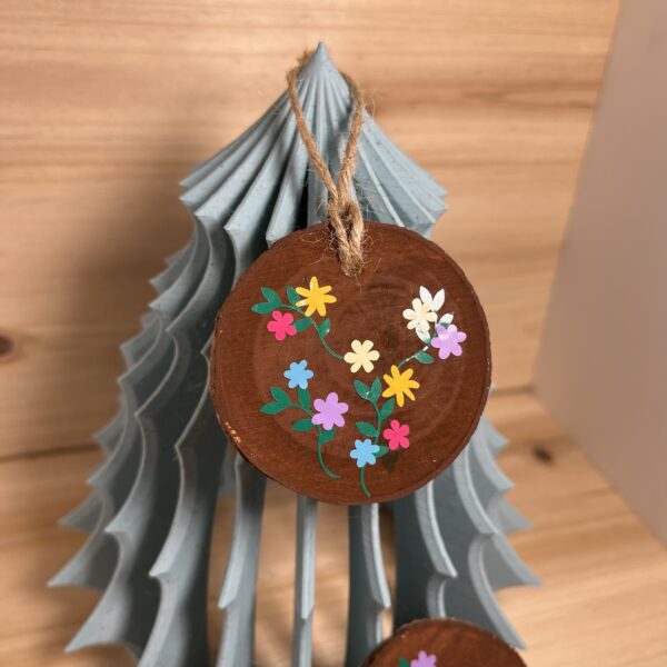 Taylor Surprise Song Piano Inspired Floral Wood Slice Ornament